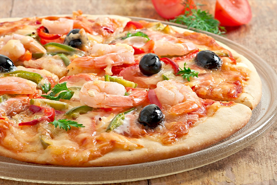 Pizza mit Fisch